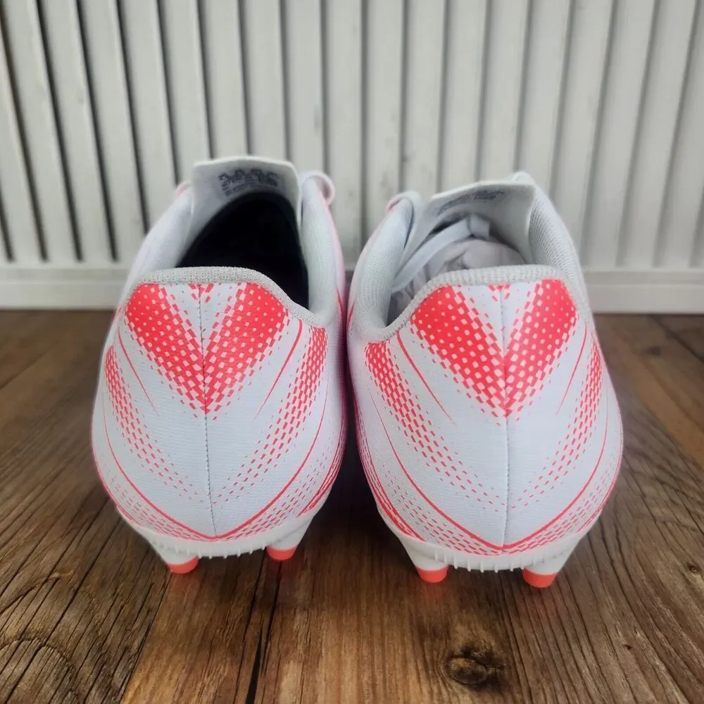 PUMA Attacanto FG/AG Jr Size 5.5 White Fire Orchid Sport Soccer Cleats 107480-04